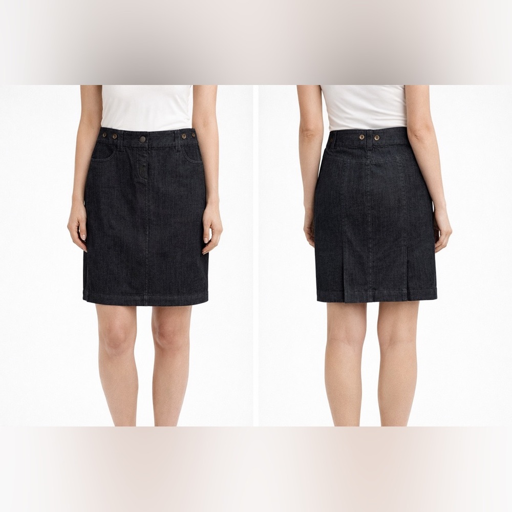 J.Crew Women’s Dark Wash Denim Skirt | Casual Chic Straight Fit Size 2